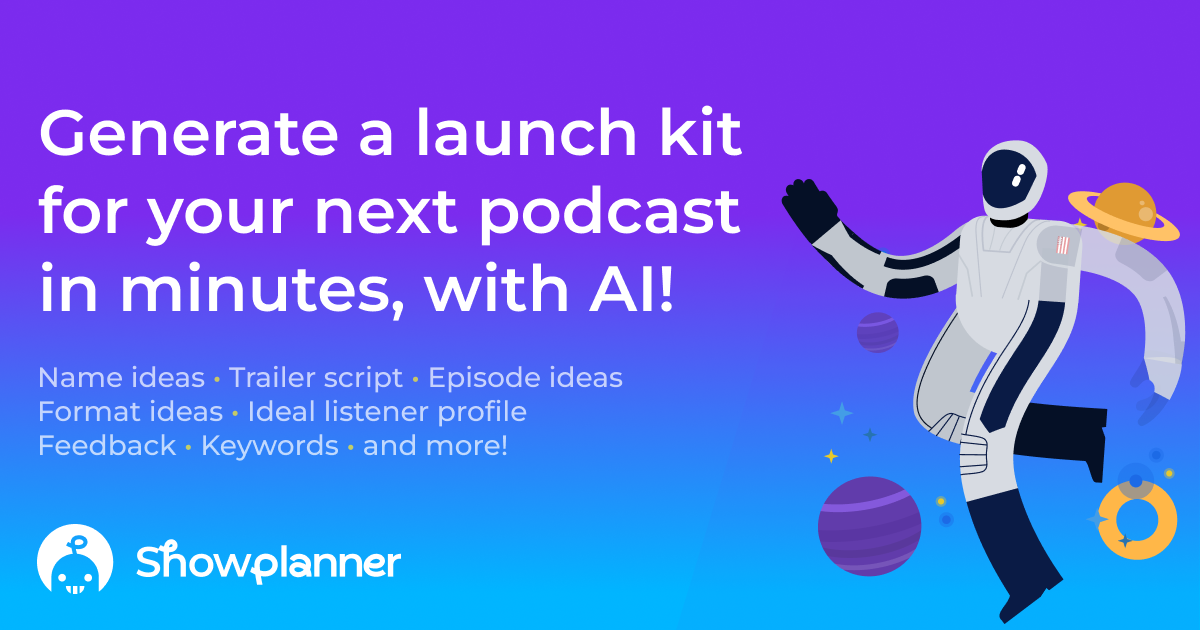 Alitu Showplanner - Launch your podcast with AI